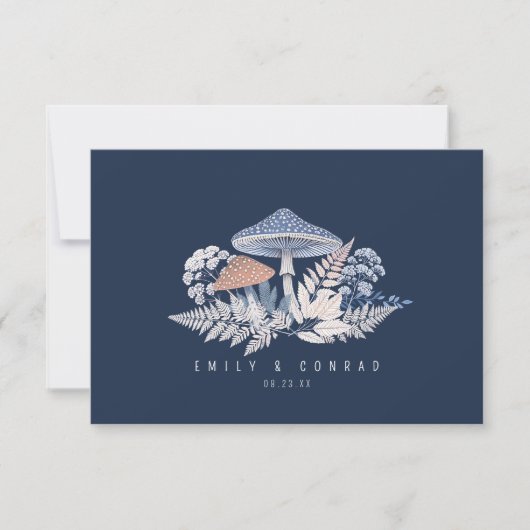 ワイルドお洒落および結婚のQRコードID1110 出欠カード (正面)