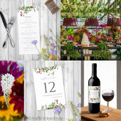 ワイルドお洒落開花&緑 テーブルナンバー