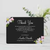 ワイルドかわいらしバラ葬儀サンキューカード 招待状 (スタンド正面)