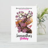 ワイルドさくらんぼブロッサム誕生日 招待状 (スタンド正面)