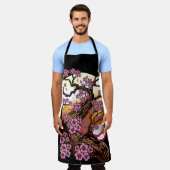 ワイルドさくらんぼブロッサム エプロン (着用した状態)