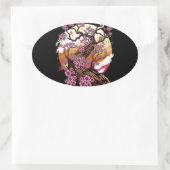 ワイルドさくらんぼブロッサム 楕円形シール (バッグ)