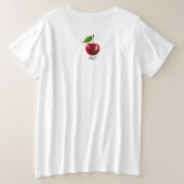 ワイルドさくらんぼ プラスサイズTシャツ (デザイン裏面)