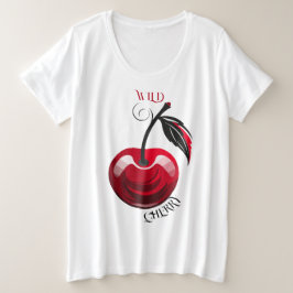ワイルドさくらんぼ プラスサイズTシャツ