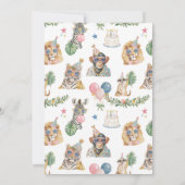 ワイルドすぎて5歳になれない タイガージャングル誕生日 招待状 (裏面)