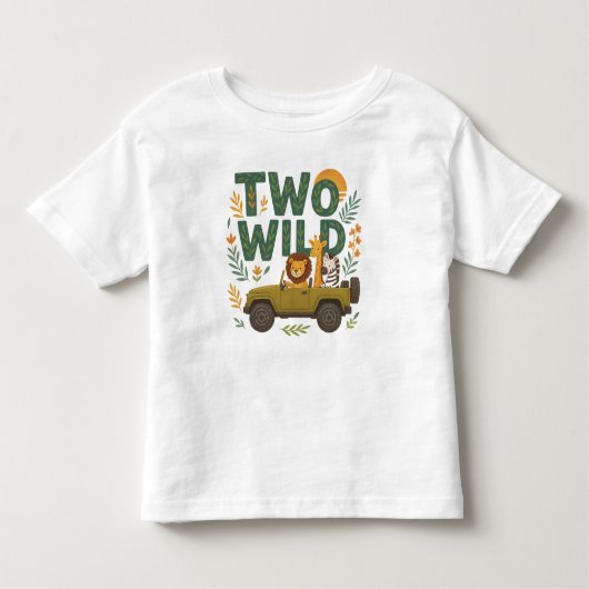 ワイルドすぎる - 2歳の誕生日Tシャツ（幼児用） トドラーTシャツ (正面)