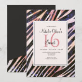 ワイルドでおしゃれなスイート16 招待状 (正面/裏面)