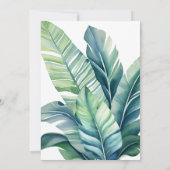 ワイルドでトロピカルな葉 エキゾチックな葉 招待状 (裏面)