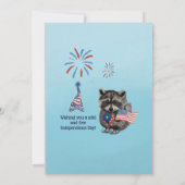 ワイルドでフリーな4th of July タヌキパーティー 招待状 (裏面)