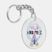 ワイルドでフリー キーホルダー (正面左)