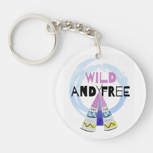 ワイルドでフリー キーホルダー (正面)
