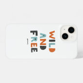 ワイルドでフリー |ドードルレター iPhoneケース (裏面横)