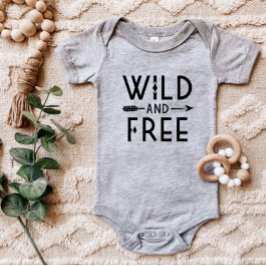 ワイルドでフリー ベビーボディスーツ