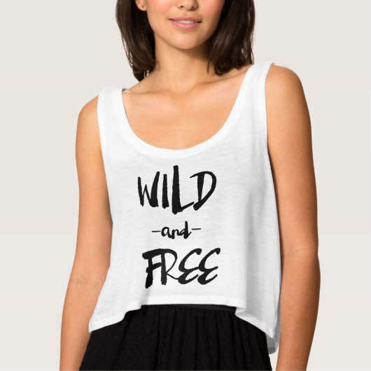 ワイルドでフリー | モダン書道の切り抜き Tシャツ (正面)