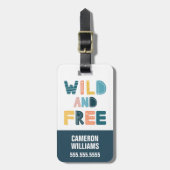 ワイルドでフリー ラゲッジタグ (正面縦)