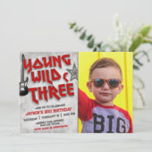 ワイルドでロックな写真付き招待状 招待状 (スタンド正面)