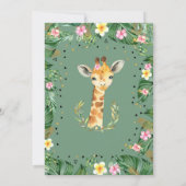 ワイルドでワンダフル 1歳の誕生日 サファリ ジャングル 招待状 (裏面)