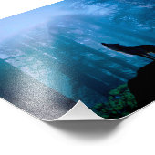 ワイルドで吠える狼 フォトプリント (角)