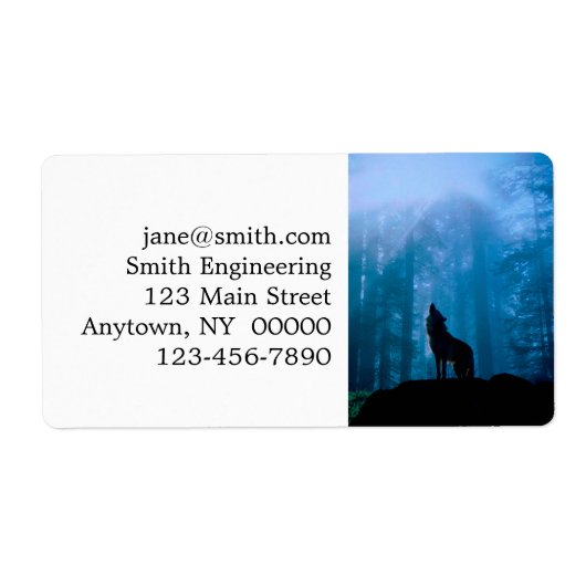 ワイルドで吠える狼 ラベル (正面)