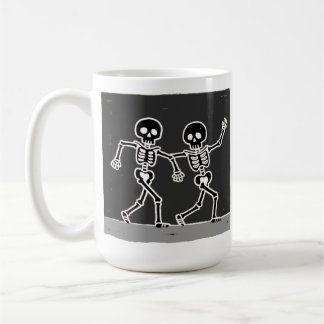 ワイルドで骨太なハロウィンのダンススケルトン コーヒーマグカップ