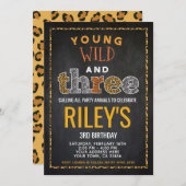 ワイルドで3歳、サファリ 招待状 (正面/裏面)