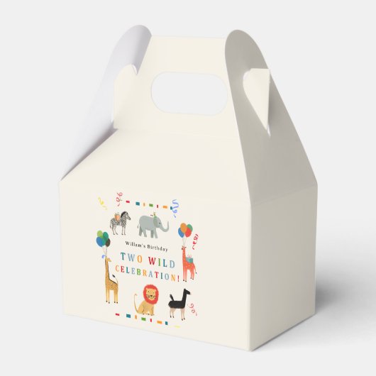 ワイルドとお洒落2歳の誕生日 フェイバーボックス (正面サイド)
