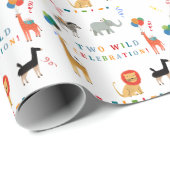 ワイルドとお洒落2歳の誕生日 ラッピングペーパー (ロールコーナー)