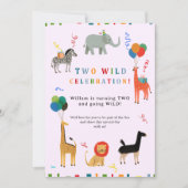 ワイルドとお洒落2歳の誕生日 招待状 (正面)