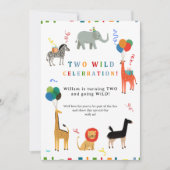 ワイルドとお洒落2歳の誕生日 招待状 (正面)