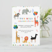ワイルドとお洒落2歳の誕生日 招待状 (スタンド正面)