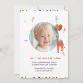 ワイルドとお洒落2歳の誕生日 招待状 (裏面)