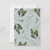 ワイルドとグリーン 出欠カード (裏面)