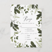 ワイルドとグリーン 出欠カード (正面/裏面)