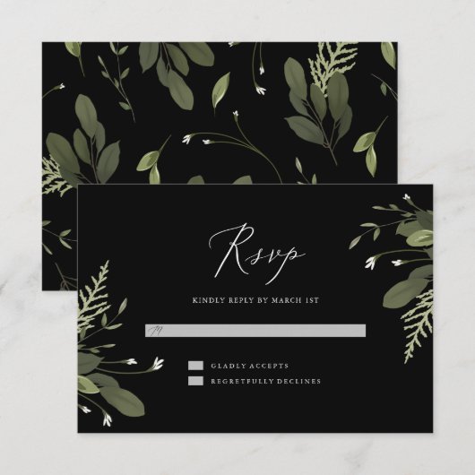 ワイルドとグリーン 出欠カード (正面/裏面)