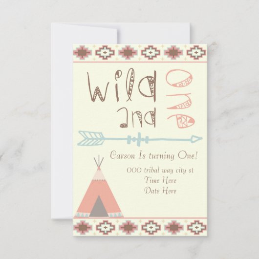 ワイルドとワン 招待状 (正面)