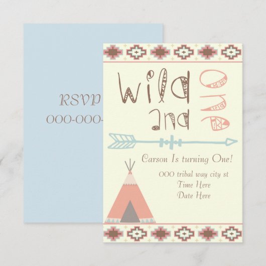 ワイルドとワン 招待状 (正面/裏面)