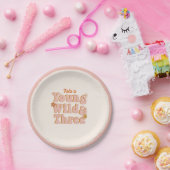 ワイルドと三レトロデイジー3歳 ペーパープレート (パーティー)