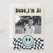 ワイルドと三人レトロ少年3歳 招待状 (裏面)