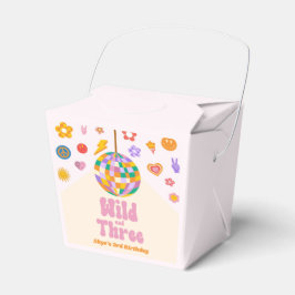 ワイルドと3つのレトロディスコボール3rd誕生日パーティー フェイバーボックス