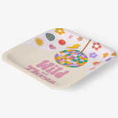 ワイルドと3つのレトロディスコボール3rd誕生日パーティー ペーパープレート (傾斜あり)