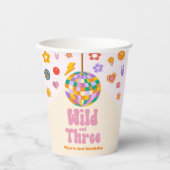 ワイルドと3つのレトロディスコボール3rd誕生日パーティー 紙コップ (正面)
