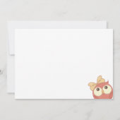 ワイルドと3つの可愛いフクロウの写真の誕生日パーティー 招待状 (裏面)