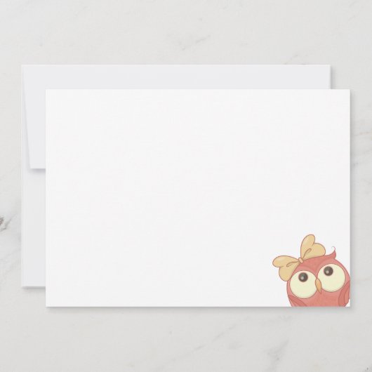 ワイルドと3つの可愛いフクロウの写真の誕生日パーティー 招待状 (裏面)