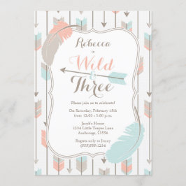 ワイルドと3つの部族の矢の三番目の誕生日パーティー 招待状