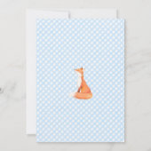 ワイルドと3キツネ3歳の誕生日パーティーカード 招待状 (裏面)