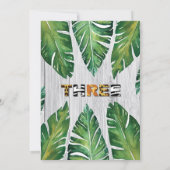 ワイルドと3歳の誕生日の招待サファリ 招待状 (裏面)