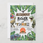 ワイルドと3歳の誕生日の招待サファリ 招待状 (正面)