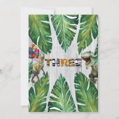 ワイルドと3歳の誕生日の招待サファリ 招待状 (裏面)