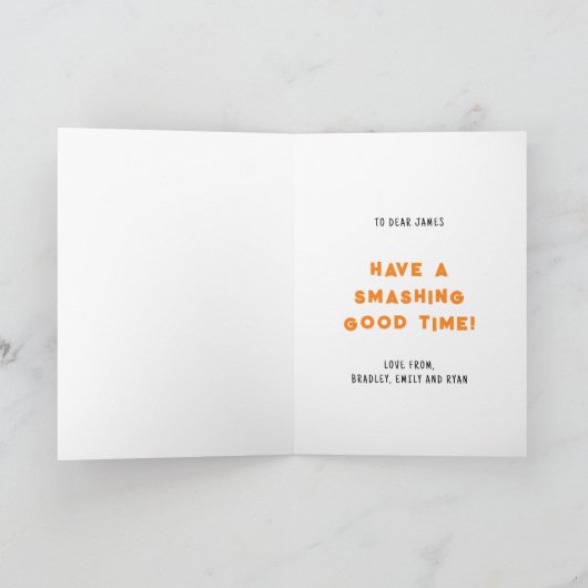 ワイルドと3歳の誕生日キッズモンスターカー カード (内部)