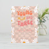 ワイルドと3歳の誕生日パーティの招待状 招待状 (スタンド正面)